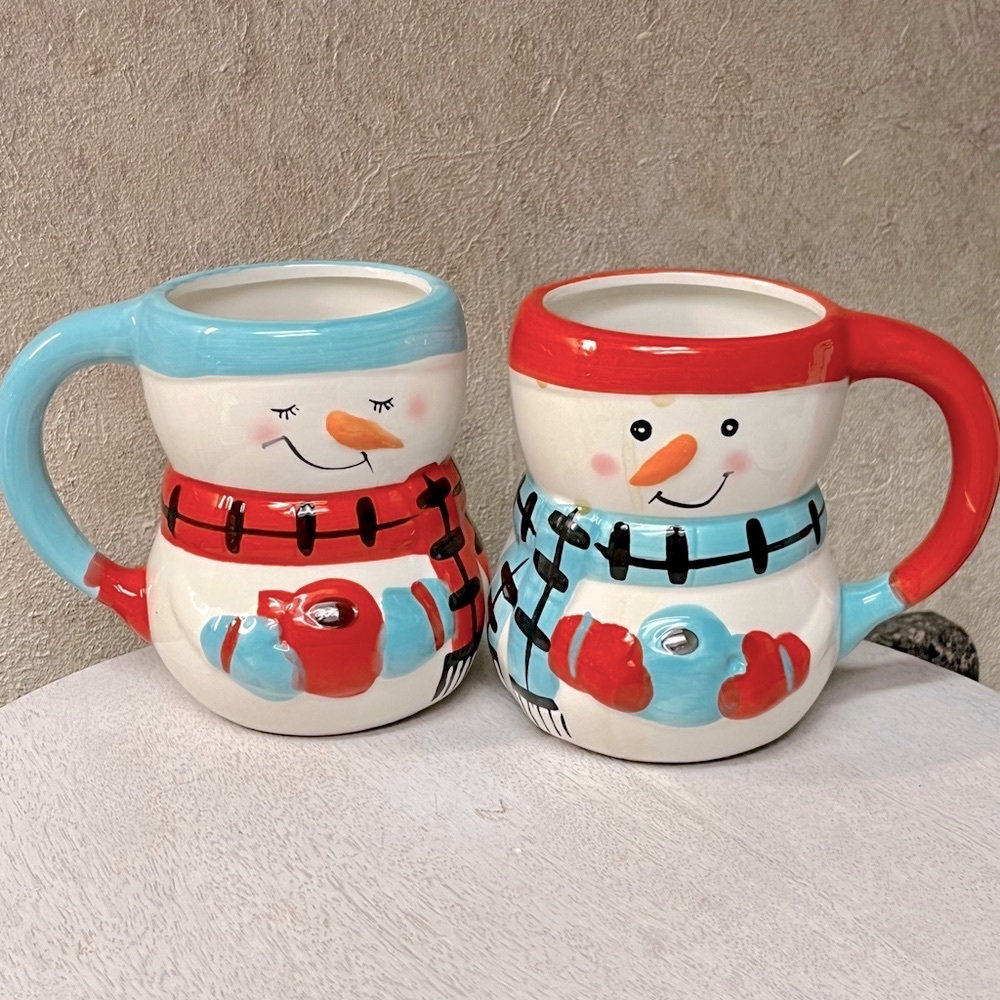 Snowman mug set ☃️